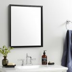 Homeroots - 26" Black Framed Bathroom Vanity Mirror