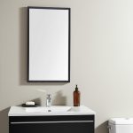 Homeroots - 42" Black Framed Bathroom Vanity Mirror