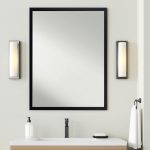 Homeroots - 32" Black Framed Bathroom Vanity Mirror