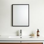 Homeroots - 42" Black Framed Bathroom Vanity Mirror