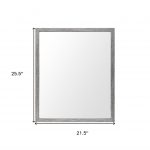Homeroots - 26" Gray Framed Bathroom Vanity Mirror - Image 5