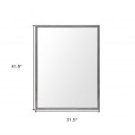 Homeroots - 42" Gray Framed Bathroom Vanity Mirror - Image 5