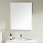 Homeroots - 42" White Framed Bathroom Vanity Mirror