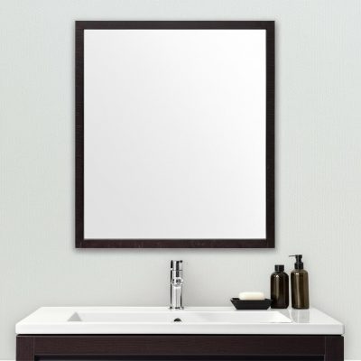Homeroots - 26" Black Framed Bathroom Vanity Mirror