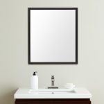 Homeroots - 32" Espresso Framed Bathroom Vanity Mirror