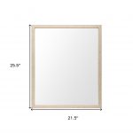 Homeroots - 26" Tan Framed Bathroom Vanity Mirror - Image 5