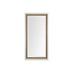 Homeroots - 53" White And Natural Framed Bathroom Vanity Mirror - Image 2