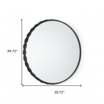 Homeroots - 30" Black Metal Scalloped Framed Accent Mirror - Image 5