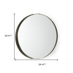 Homeroots - 24" Gold Metal Round Framed Accent Mirror - Image 5