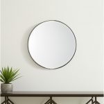 Homeroots - 24" Gold Metal Round Framed Accent Mirror