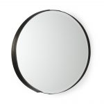 Homeroots - 24" Black Metal Round Framed Accent Mirror - Image 2