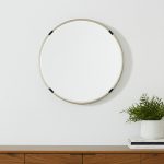 Homeroots - 24" Gold And Black Metal Round Framed Accent Mirror - Image 5