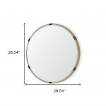 Homeroots - 29" Gold And Black Metal Round Framed Accent Mirror - Image 5
