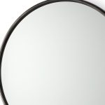 Homeroots - 36" Black Metal Round Framed Accent Mirror - Image 4