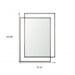 Homeroots - 43" Gray Metal Double Frame Accent Mirror - Image 5