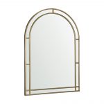 Homeroots - 48" Gold Metal Double Arch Framed Accent Mirror - Image 3