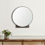 Homeroots - 38" Gunmetal Metal Round And Rectangle Framed Accent Mirror