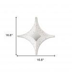 Homeroots - 17" White Distressed Solid Wood Novelty Star Framed Accent Mirror - Image 5