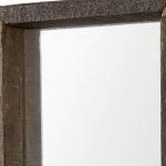 Homeroots - 18" Brown Solid Wood Framed Accent Mirror - Image 3