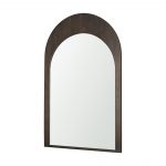 Homeroots - 48" Brown Solid Wood Arch Framed Accent Mirror - Image 2