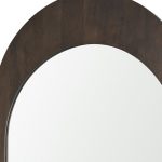 Homeroots - 48" Brown Solid Wood Arch Framed Accent Mirror - Image 3