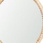 Homeroots - 30" Natural Solid Wood Beaded Round Framed Accent Mirror - Image 3