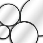 Homeroots - Set Of Eight Black Metal Round Cojoined Accent Mirrors - Image 5