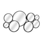 Homeroots - Set Of Eight Black Metal Round Cojoined Accent Mirrors - Image 3