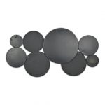 Homeroots - Set Of Eight Black Metal Round Cojoined Accent Mirrors - Image 4