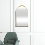 Homeroots - 34" Gold Metal Arch Accent Mirror - Image 7