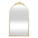 Homeroots - 34" Gold Metal Arch Accent Mirror