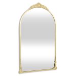 Homeroots - 34" Gold Metal Arch Accent Mirror - Image 2