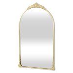 Homeroots - 34" Gold Metal Arch Accent Mirror - Image 3