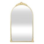 Homeroots - 34" Gold Metal Arch Accent Mirror - Image 6