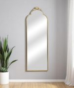 Homeroots - 65" Gold Metal Arch Full Length Hanging Mirror