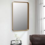 Homeroots - 30" Gold Metal Accent Mirror - Image 9