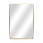 Homeroots - 30" Gold Metal Accent Mirror