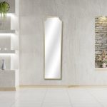 Homeroots - 64" Gold Metal Beaded Arch Full Length Hanging Mirror - Image 9