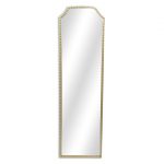 Homeroots - 64" Gold Metal Beaded Arch Full Length Hanging Mirror - Image 2