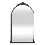 Homeroots - 34" Black Metal Arch Accent Mirror - Image 2