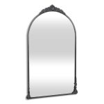 Homeroots - 34" Black Metal Arch Accent Mirror - Image 3