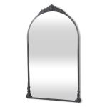 Homeroots - 34" Black Metal Arch Accent Mirror - Image 4