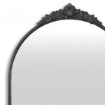 Homeroots - 34" Black Metal Arch Accent Mirror - Image 7