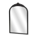 Homeroots - 16" Black Metal Arch Accent Mirror - Image 3