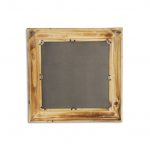 Homeroots - 22" Brown Wood With Gold Bows Square Accent Mirror - Image 3