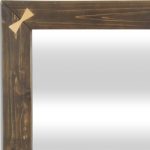 Homeroots - 22" Brown Wood With Gold Bows Square Accent Mirror - Image 6