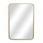 Homeroots - 32" Gold Metal Beaded Accent Mirror - Image 2