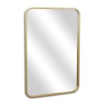 Homeroots - 32" Gold Metal Beaded Accent Mirror - Image 3