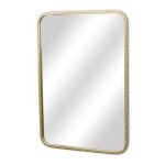 Homeroots - 32" Gold Metal Beaded Accent Mirror - Image 4
