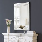 Homeroots - 39" Silver Geo Lines Frameless Accent Mirror - Image 5